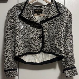 Black and White Sequin Blazer